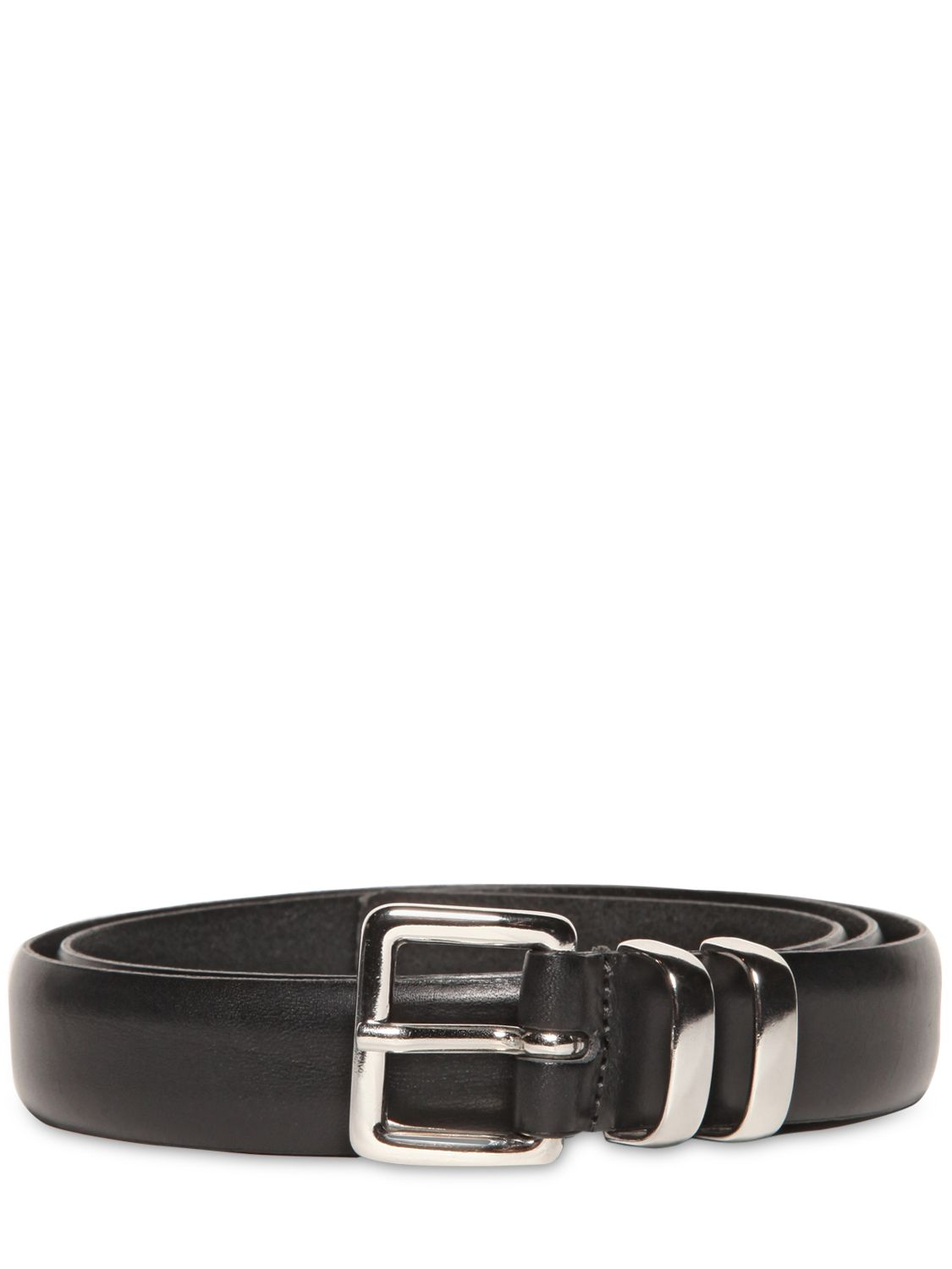 Lyst - The Kooples Smooth Leather Belt in Black for Men
