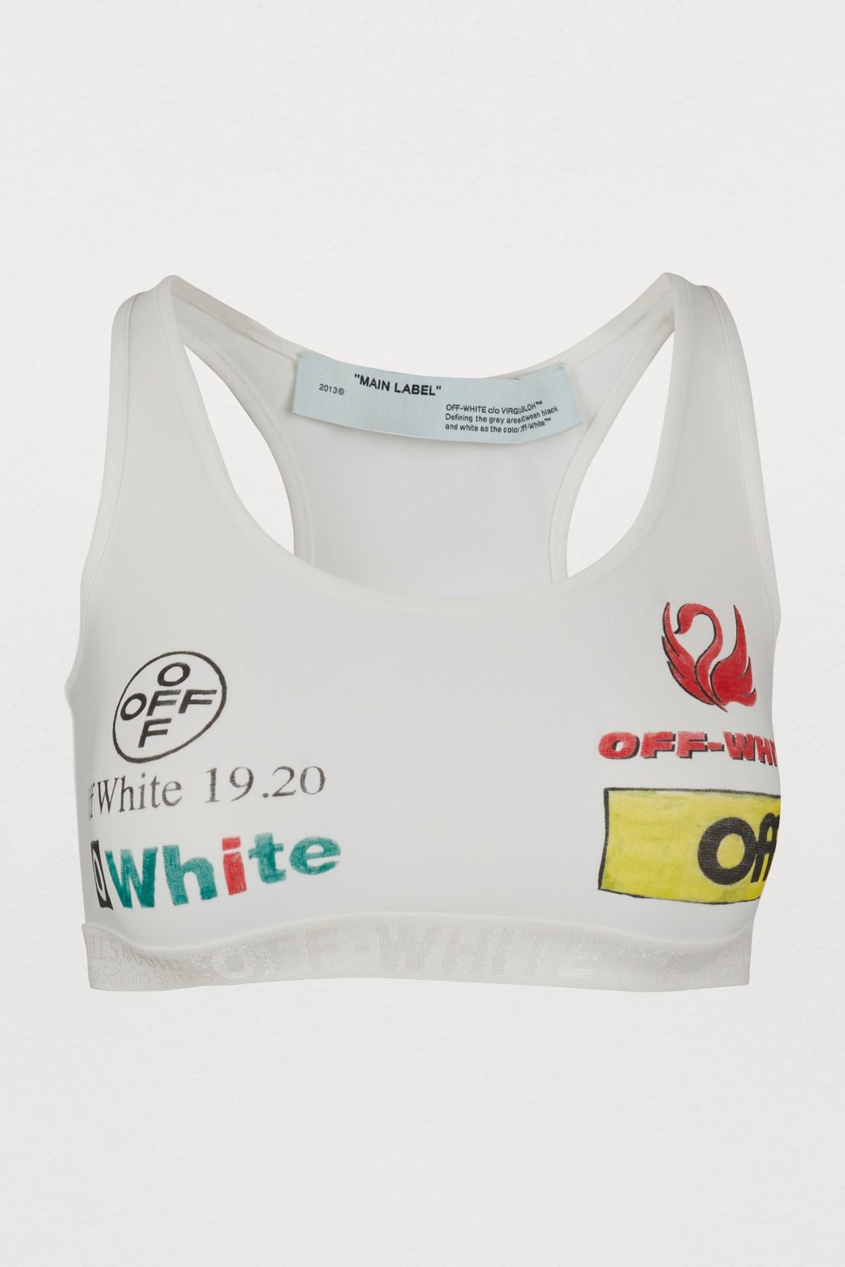 Off-White c/o Virgil Abloh Multi-logo Sports Bra - Lyst