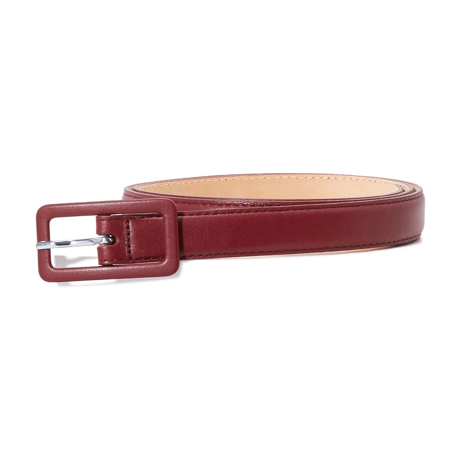 Maison Boinet Leather Thin Belt in Burgundy (Red) - Lyst