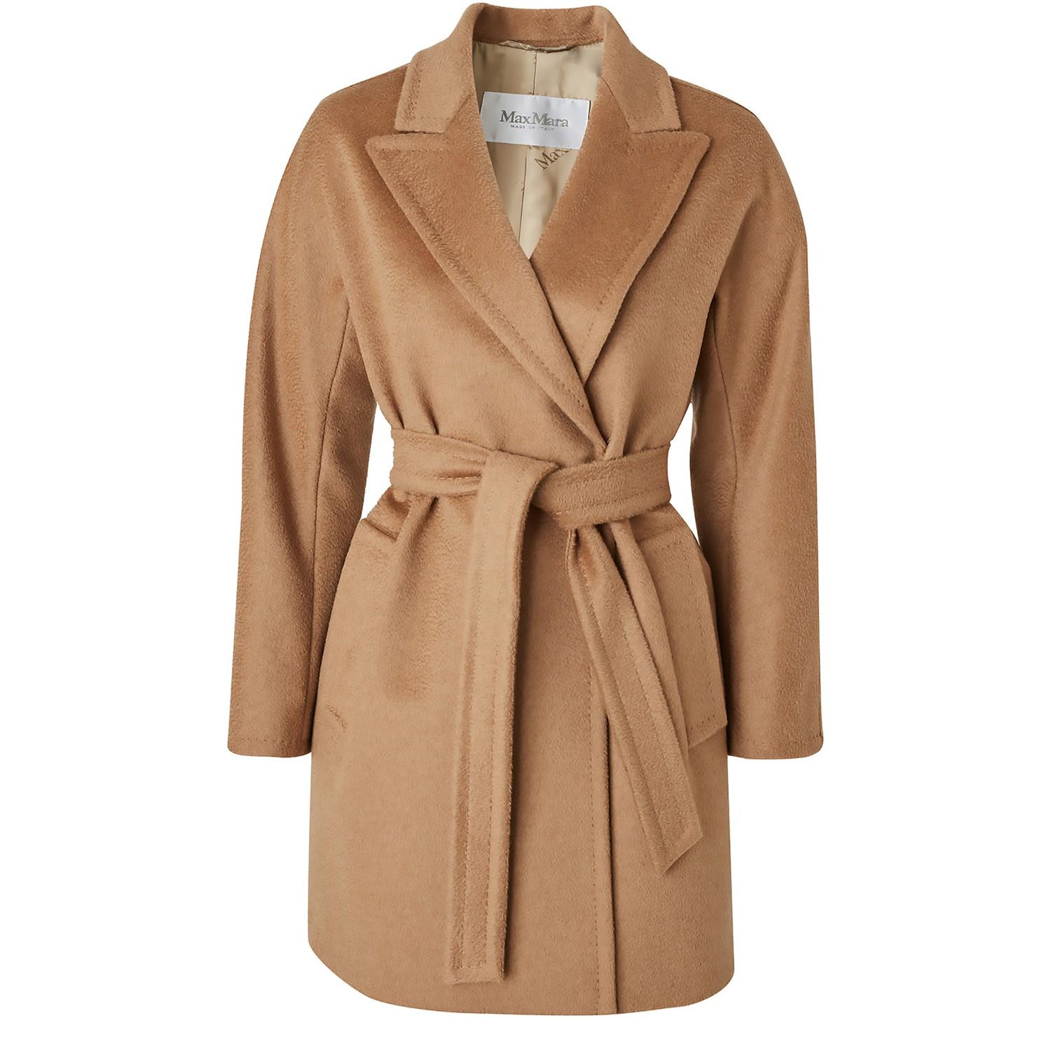 Max Mara Wool Luisa Camel Hair Coat in Natural - Lyst