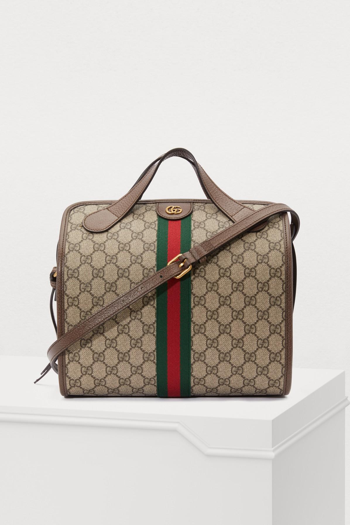 Gucci GG Supreme Duffle Bag in Natural - Lyst