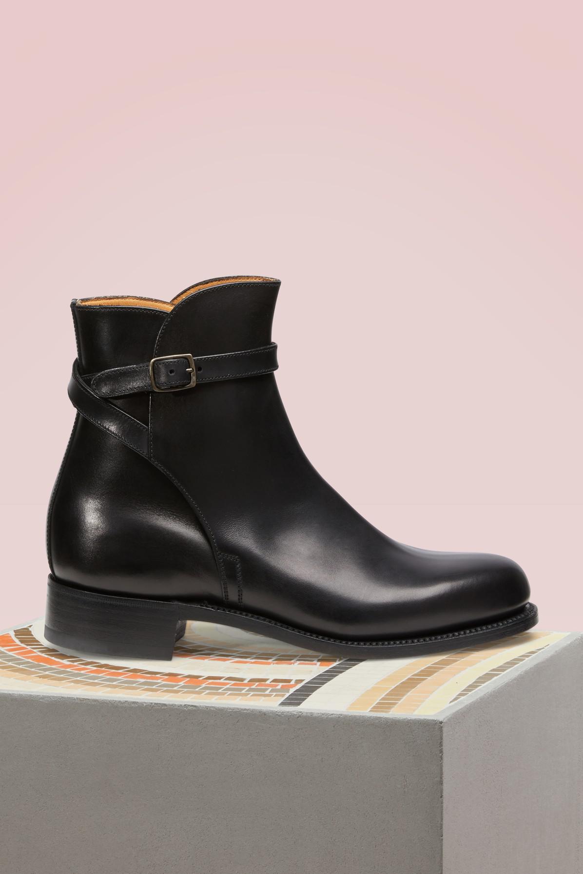 Lyst - J.M. Weston Calf Box Jodhpur Boots in Black