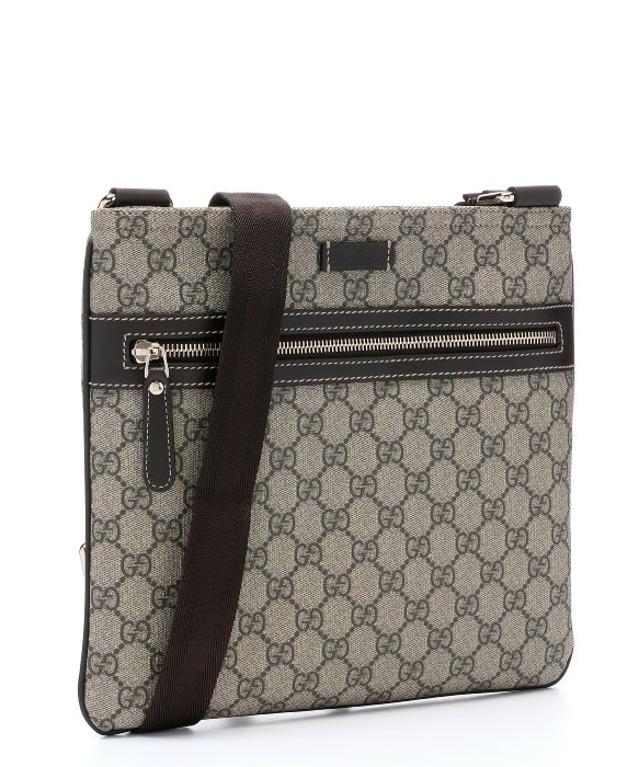 Lyst - Gucci Beige Gg Supreme Canvas Flat Messenger Bag in Brown for Men