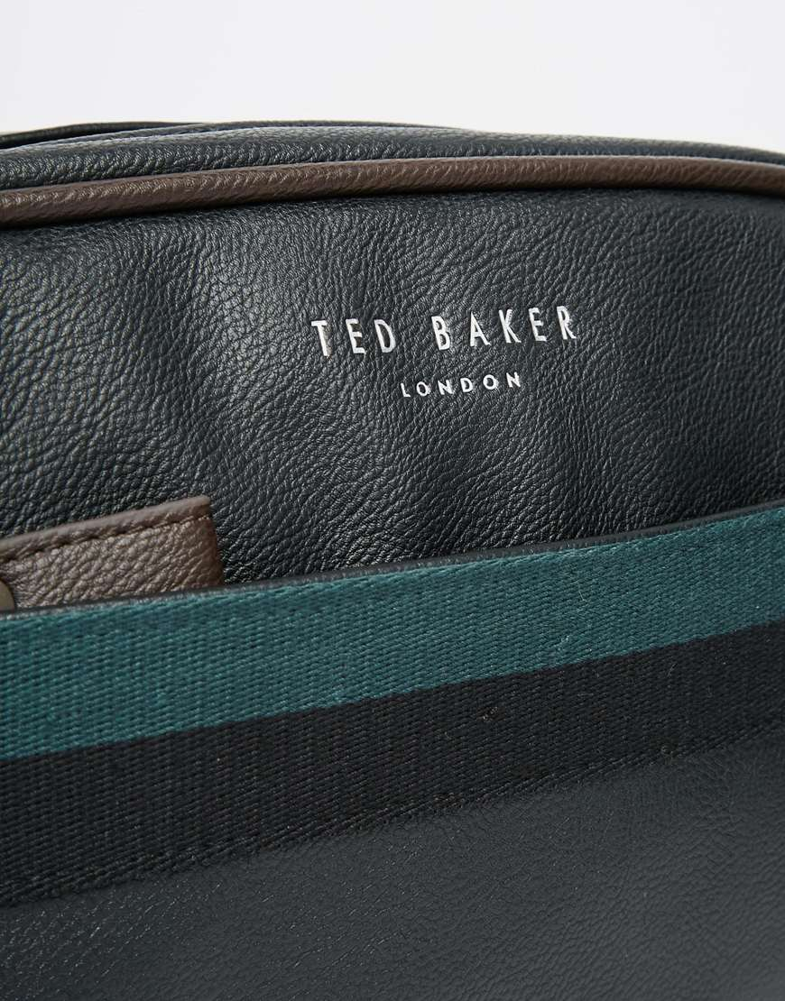Ted baker Faux Leather Toiletry Bag in Black for Men | Lyst