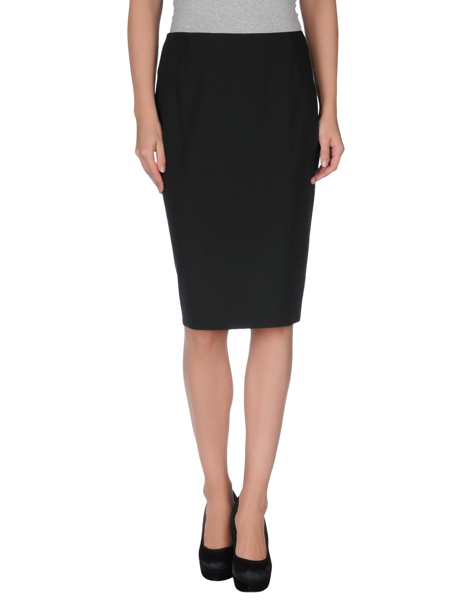 Lyst - Escada Knee Length Skirt in Black