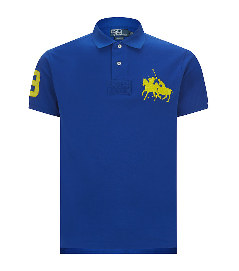 Polo ralph lauren Custom Fit Dual Match Polo Shirt in Blue for Men | Lyst