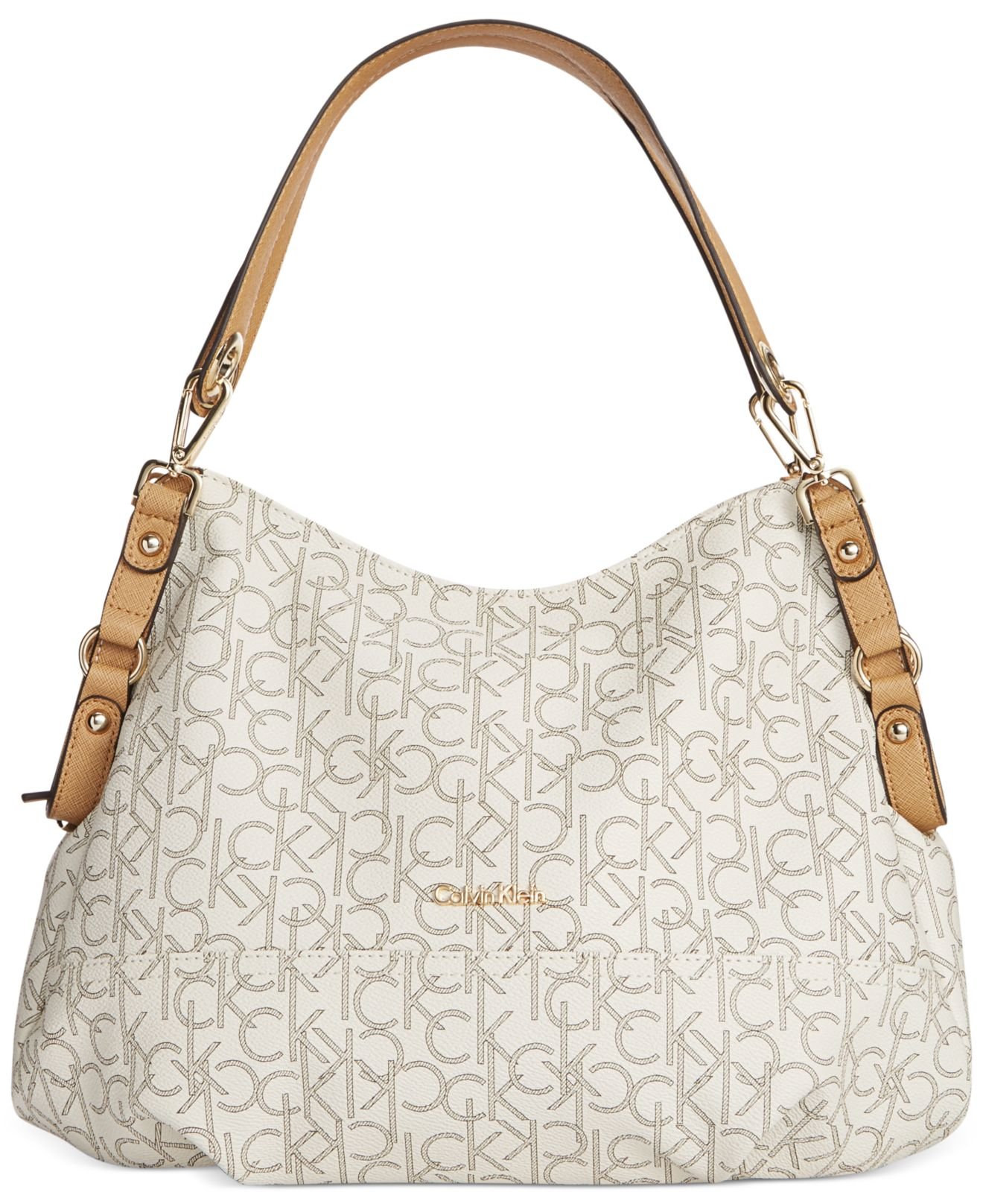 calvin klein hudson signature top handle satchel