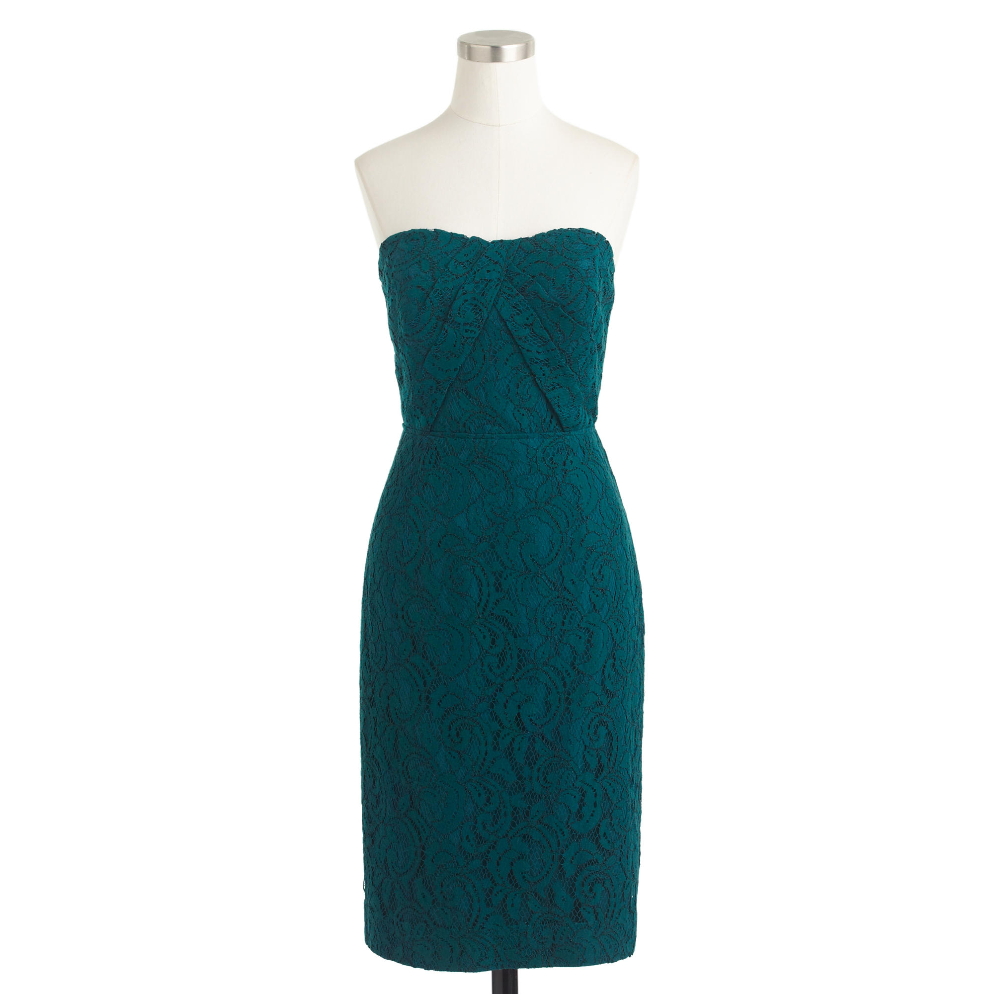 J.crew Kelsey Strapless Dress In Leavers Lace in Blue Lyst