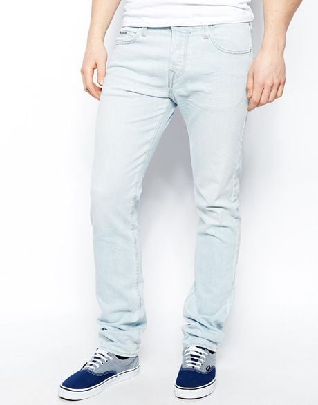 True Religion Jeans Rocco Slim Fit Sky Bleach Wash in Blue for Men ...