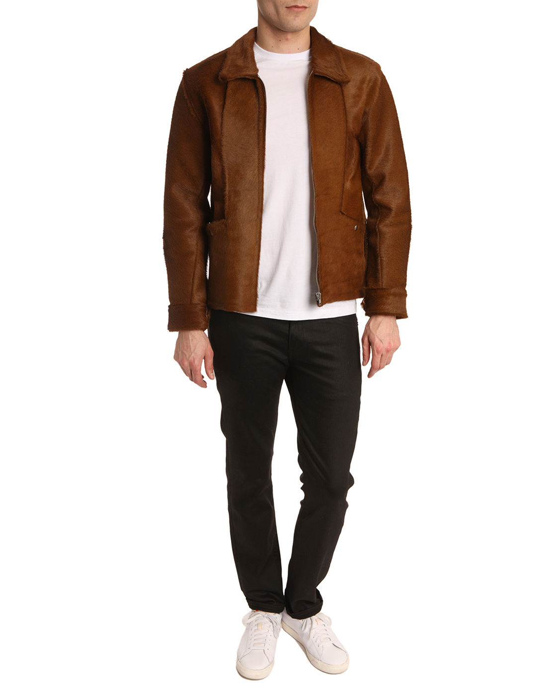 Our Legacy Brown Pony Skin Leather Jacket in Brown for Men | Lyst