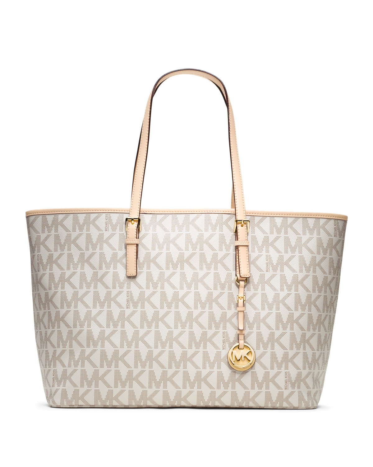 michael kors white large tote