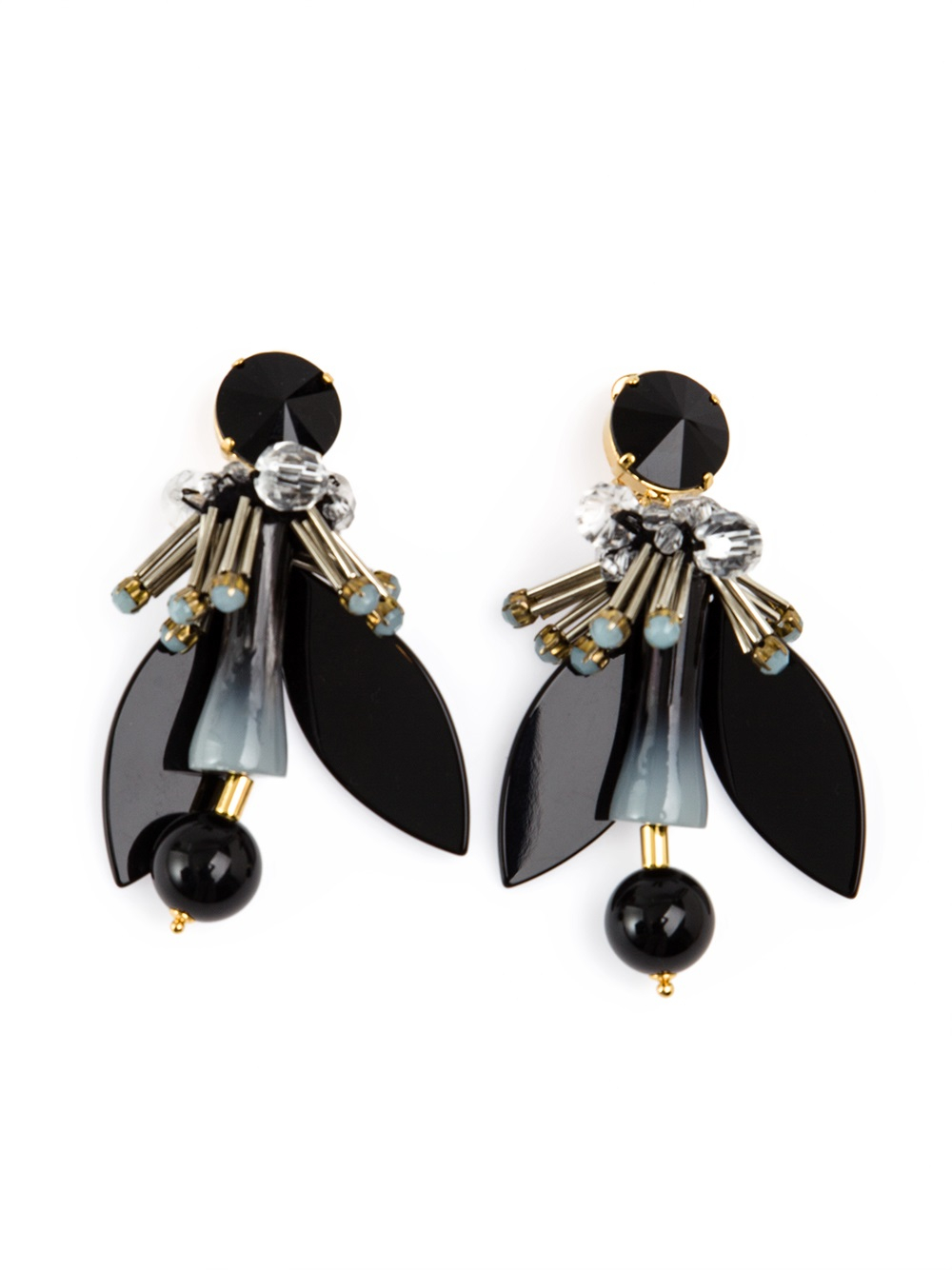 Lyst - Marni Winged Earrings in Black