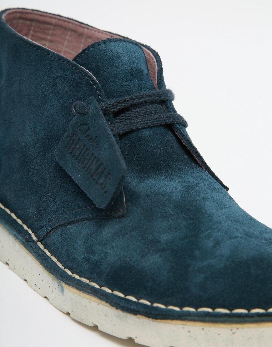 Lyst Clarks Originals Desert Aerial Navy Suede Desert Boots in Blue
