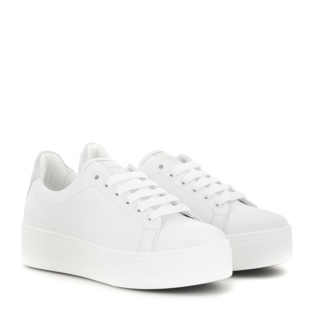 Lyst Kenzo Platform Leather Sneakers in White
