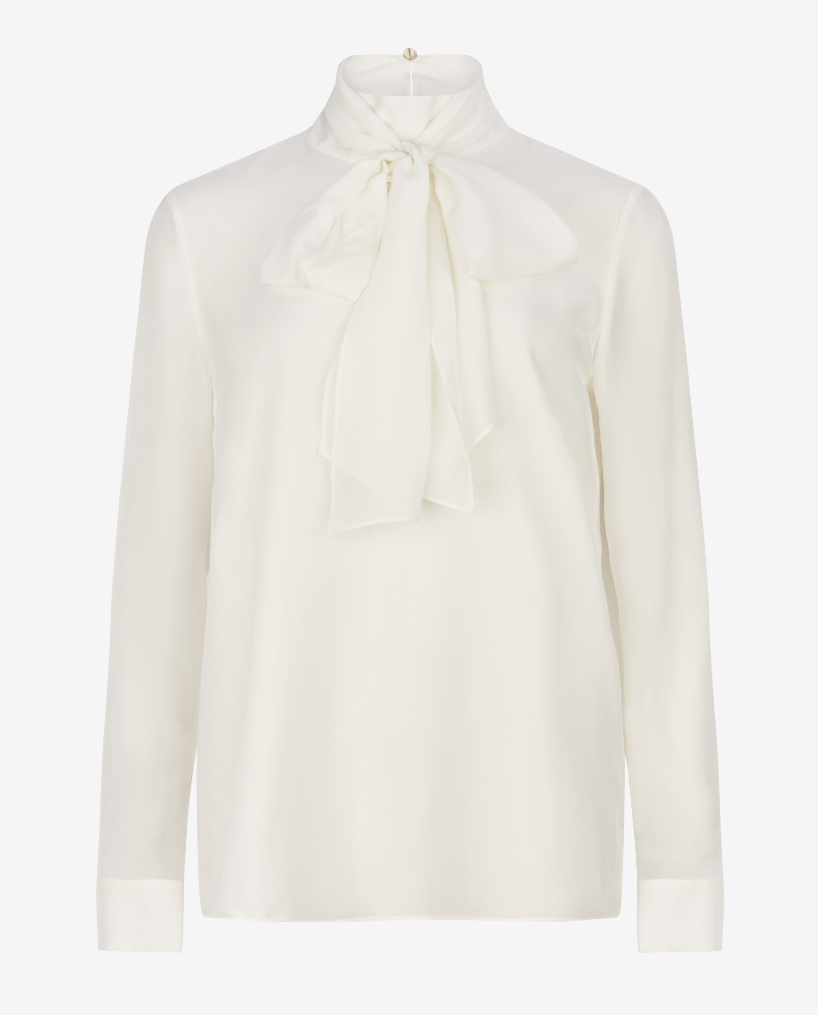 Lyst - Ted Baker Tie Neck Blouse in Natural