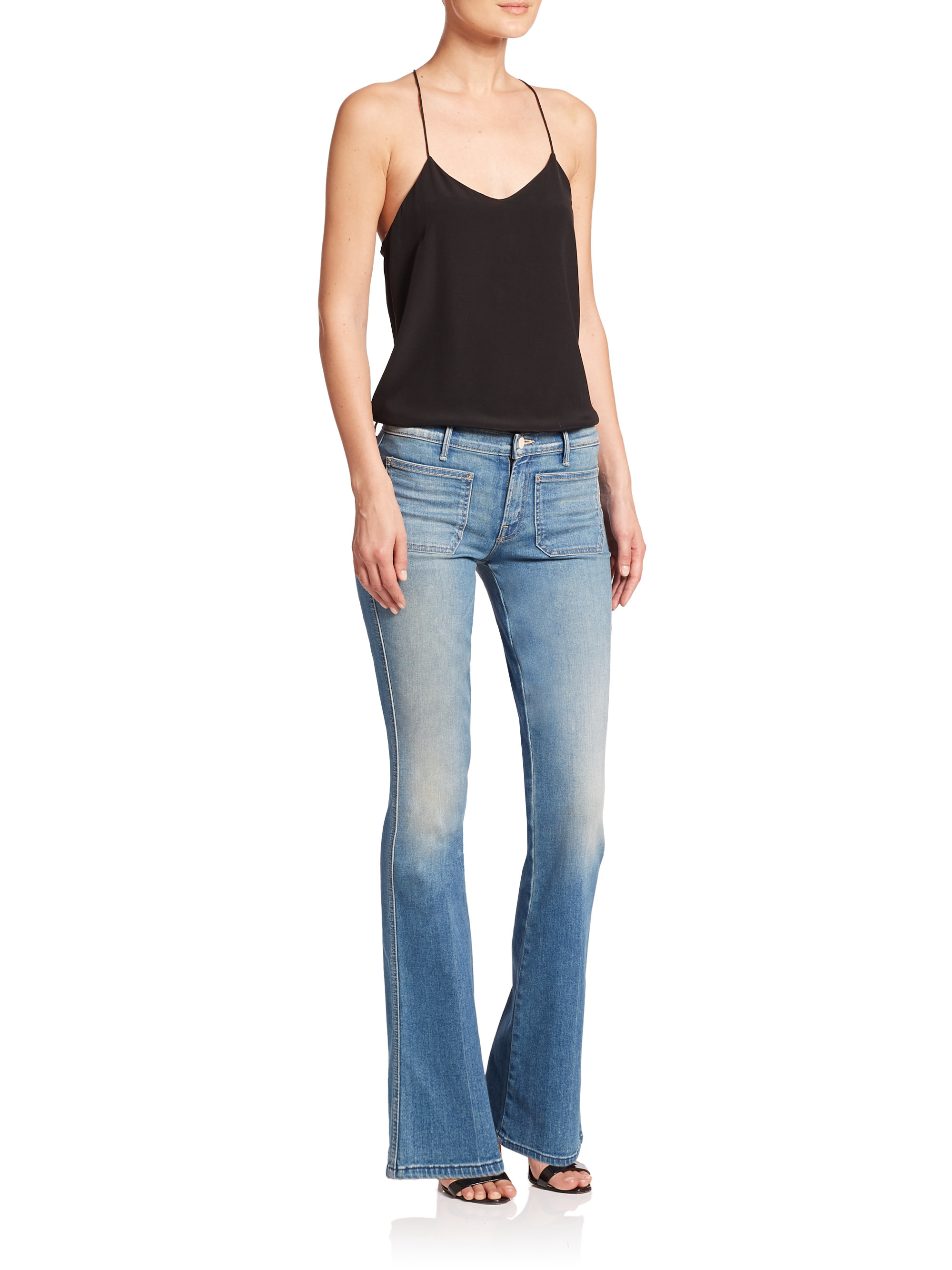 flared jeans light wash