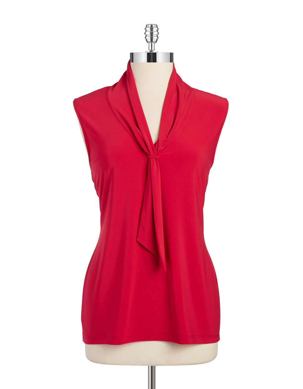 Tahari Sleeveless Blouse in Red Lyst