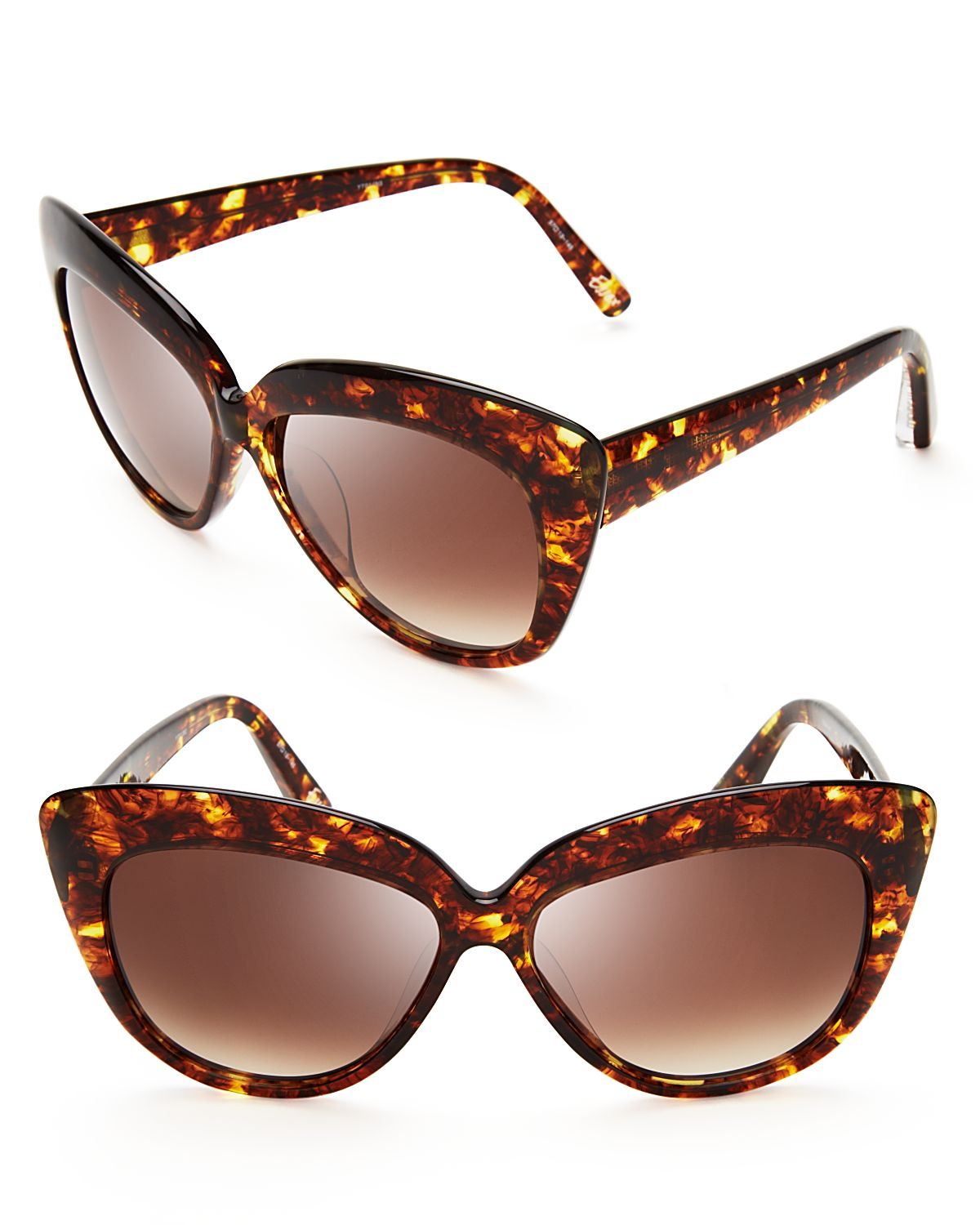 Elizabeth and james Essex Oversized Cat Eye Sunglasses in Brown | Lyst