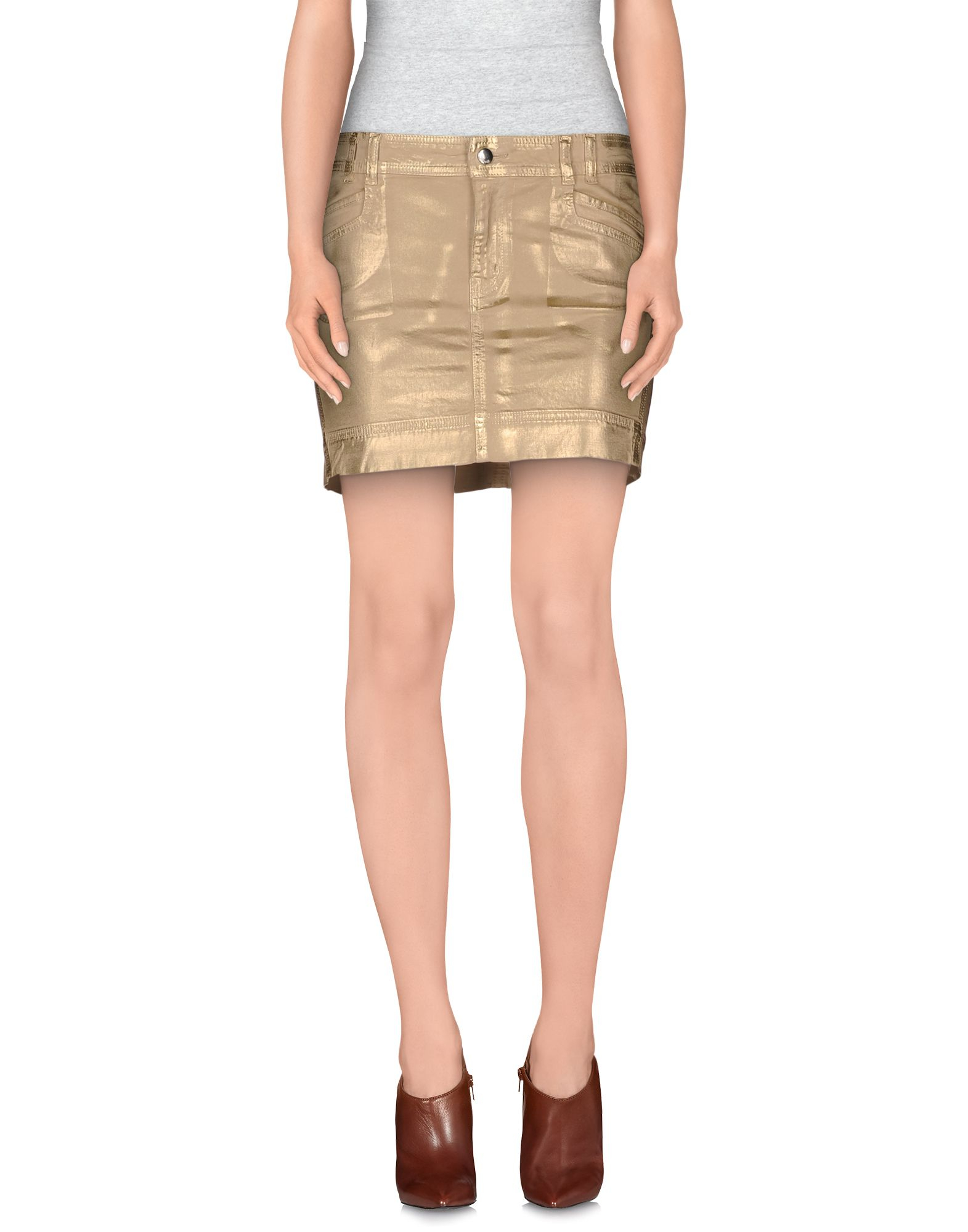 Just Cavalli Beige Mini Skirt Lyst