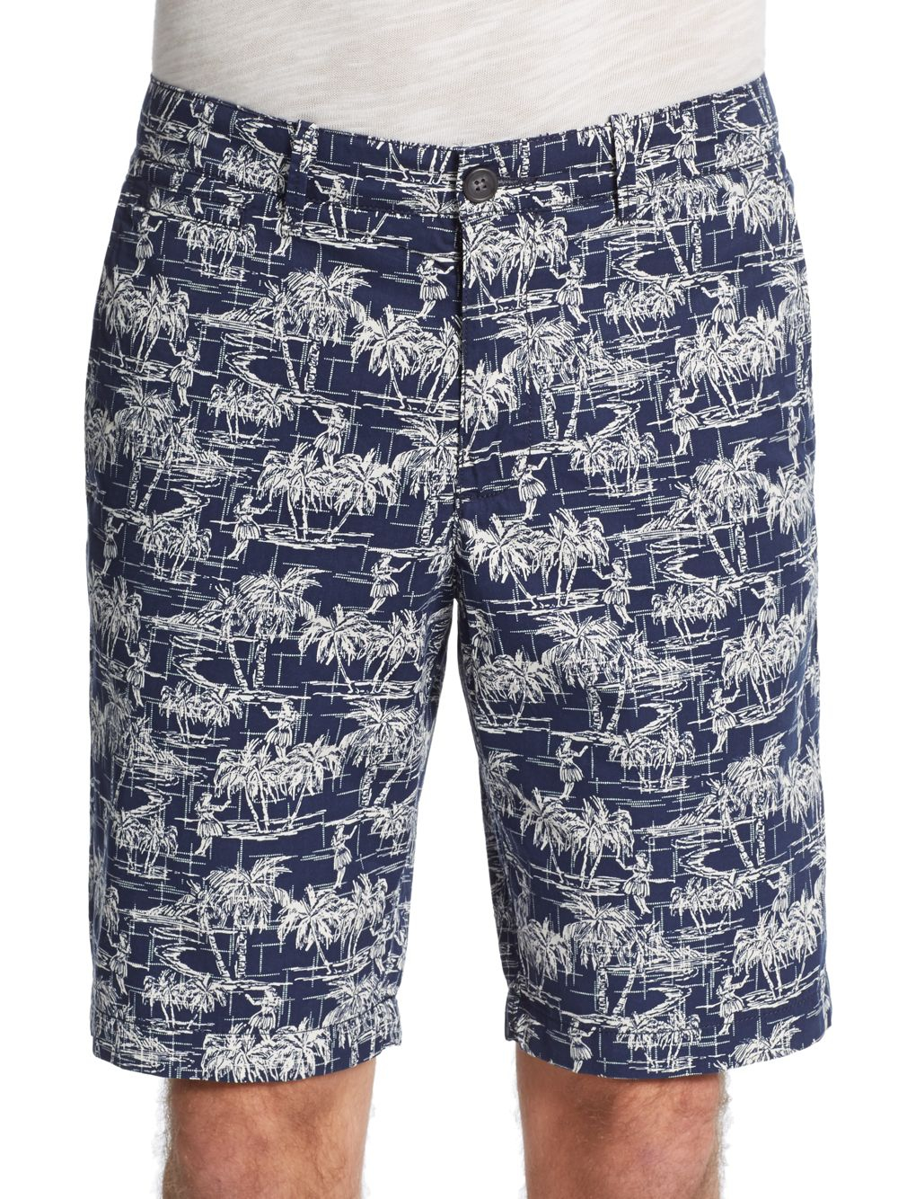 Original penguin Tiki Print Shorts in Blue for Men | Lyst