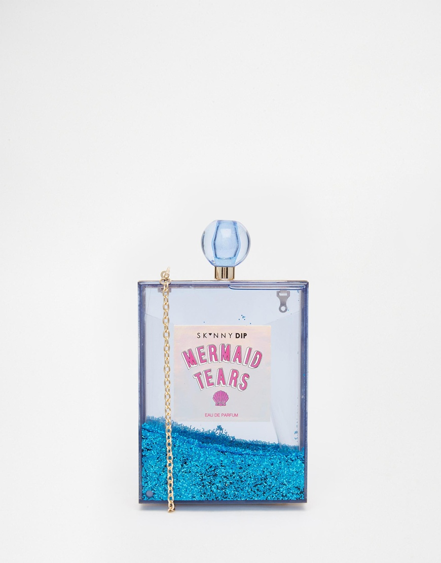 Skinnydip London Mermaid Box Bag In Blue Glitter