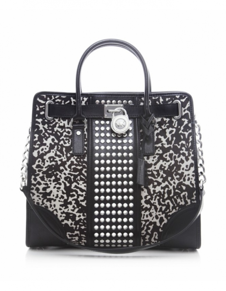 Michael Michael Kors Studded Tote Bag in Black | Lyst