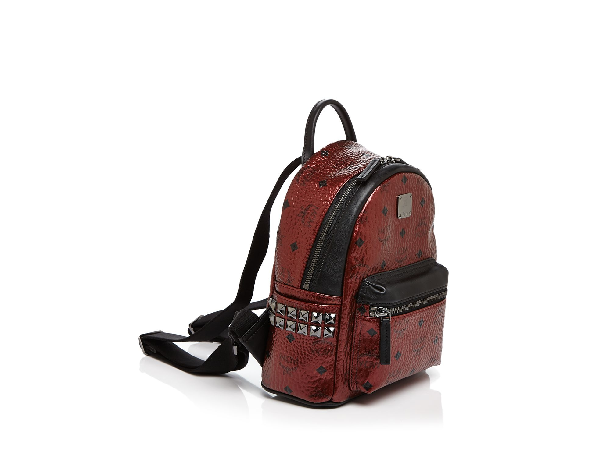 Lyst - Mcm Stark Metallic Mini Backpack in Red