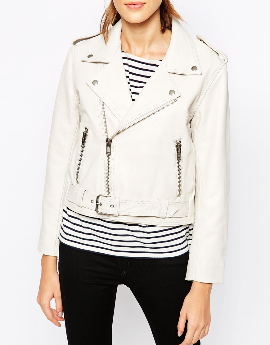 Ganni white fringe jacket Clearance