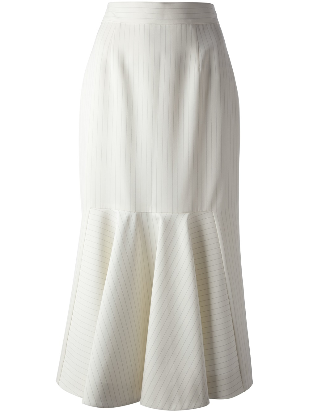 Lyst - Stella mccartney Midi Pleated Hem Skirt in White