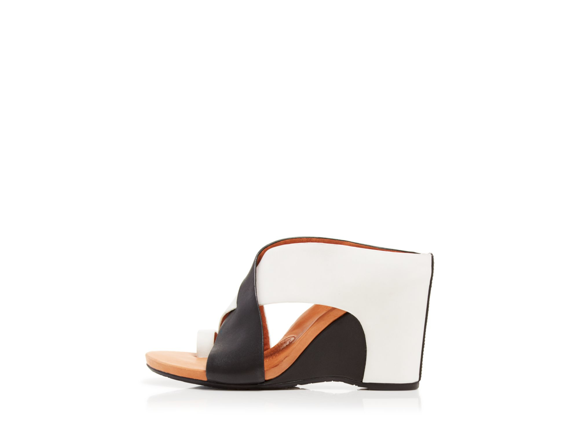 Lyst - Gentle Souls Wedge Mule Sandals - Indigo in White
