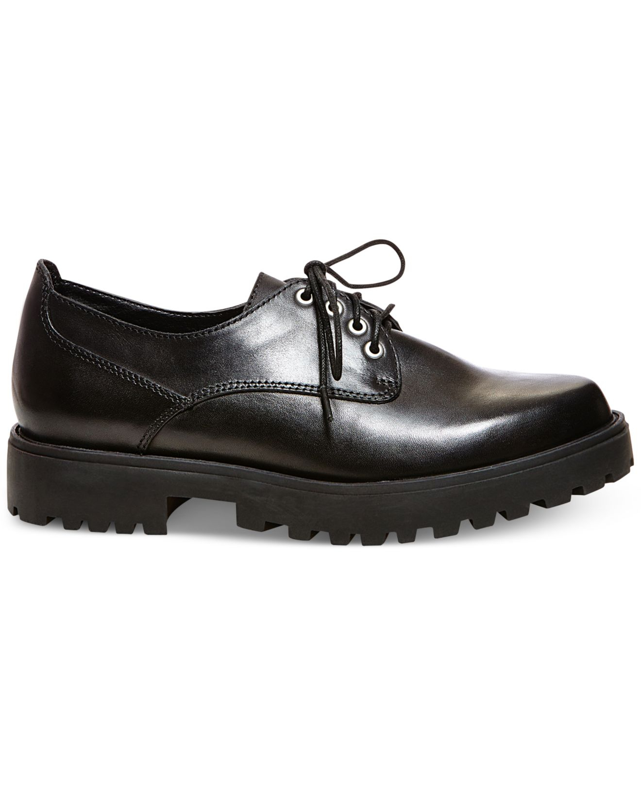 steve madden black leather flats