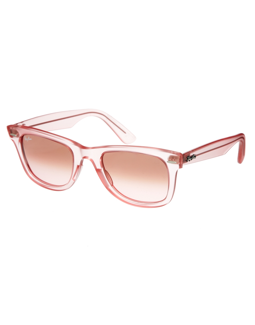 Ray Ban Pink Wayfarer Sunglasses In Pink Lyst 
