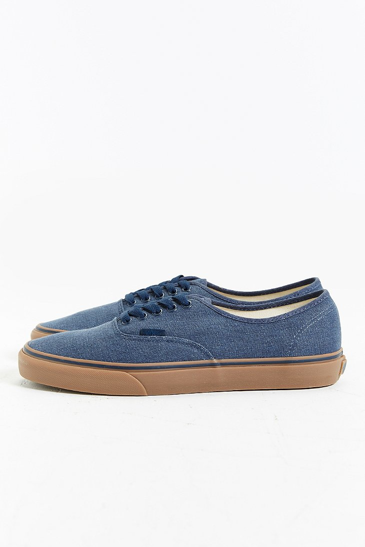 Vans Authentic Washed Gum Sole Sneaker in Navy (Blue) for Men - Lyst