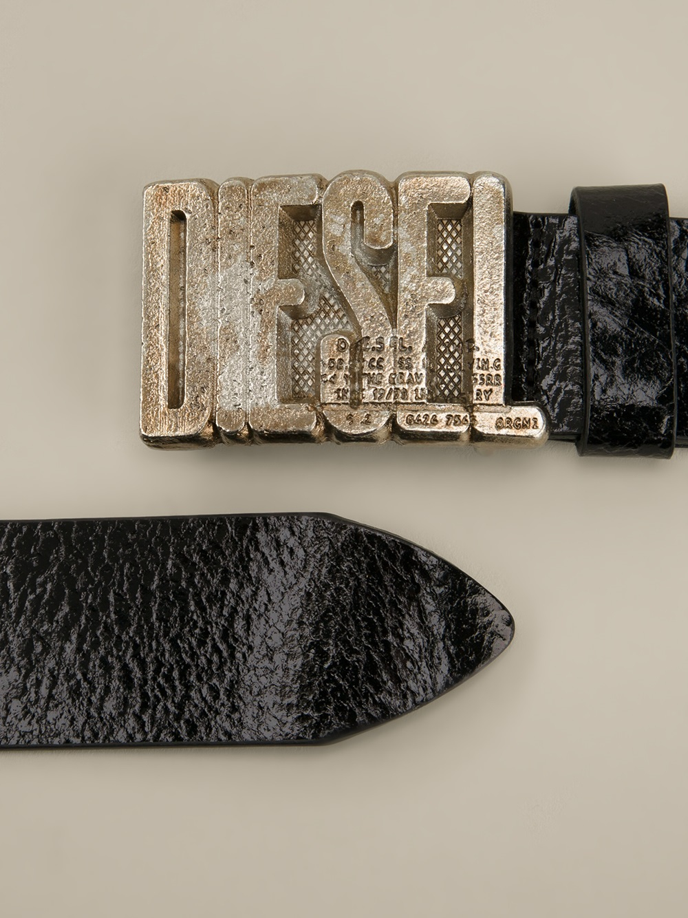 Lyst - Diesel Logo Buckle Belt In Black For Men