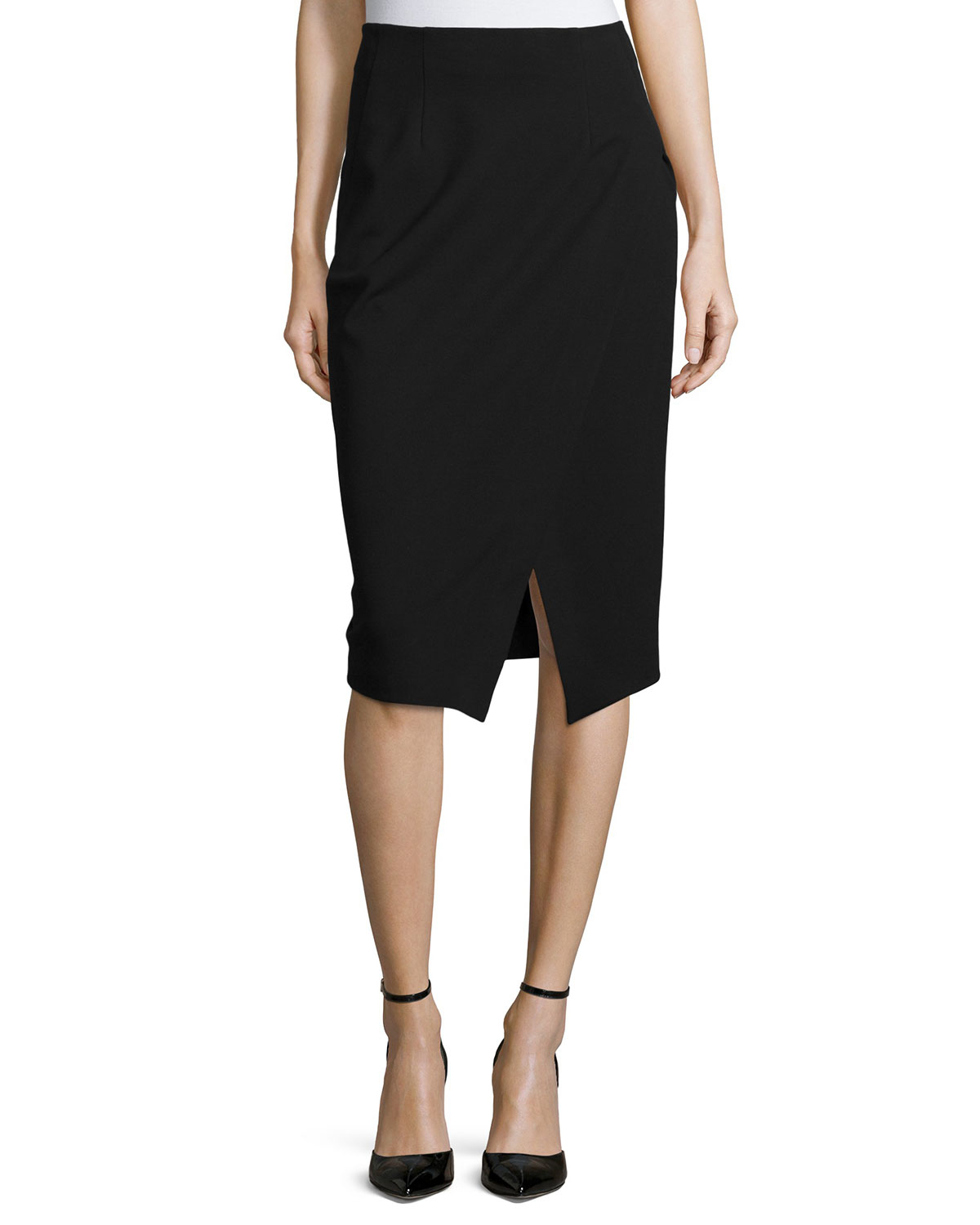 Donna karan Slim-fit Scissor Skirt in Black | Lyst