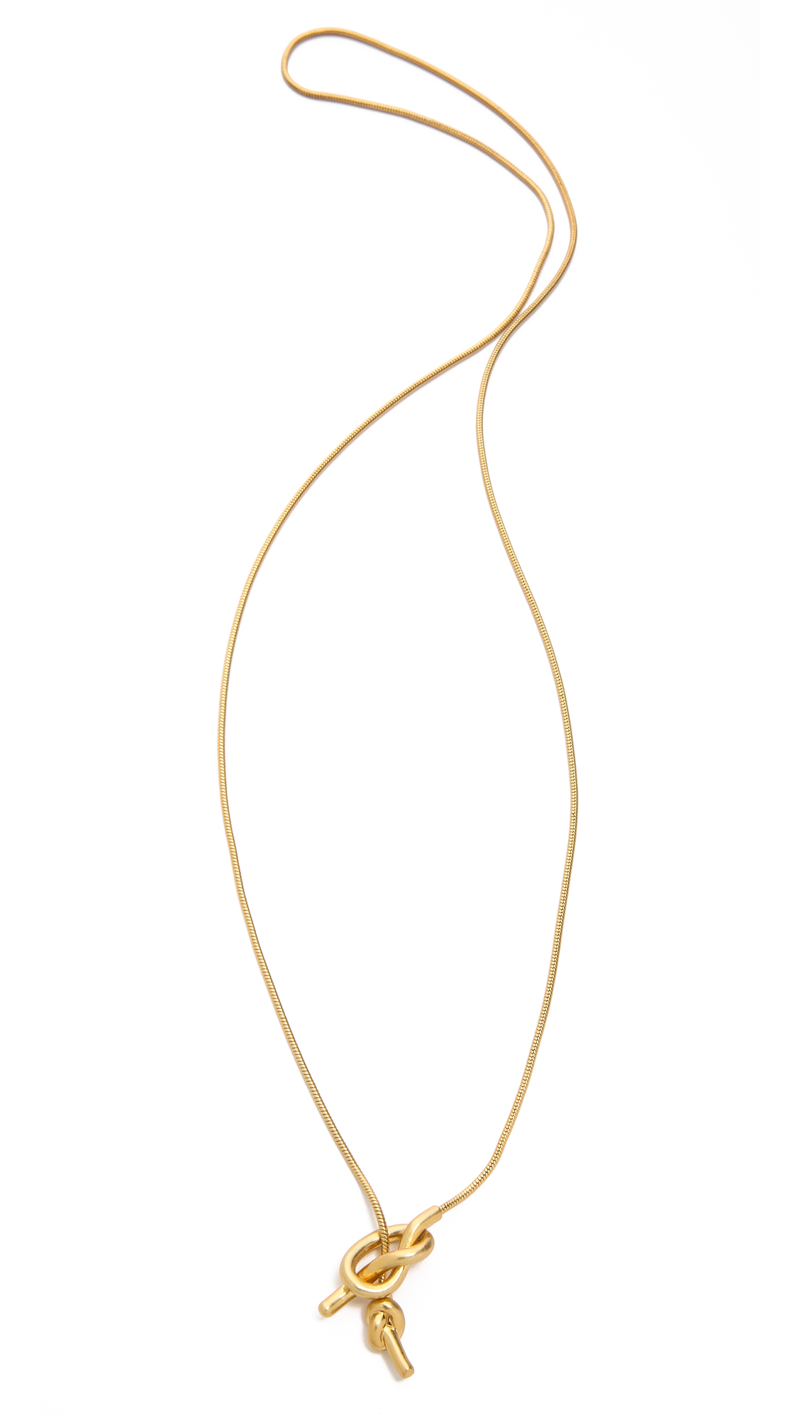 Lyst Madewell Long Rope Knot Necklace in Metallic