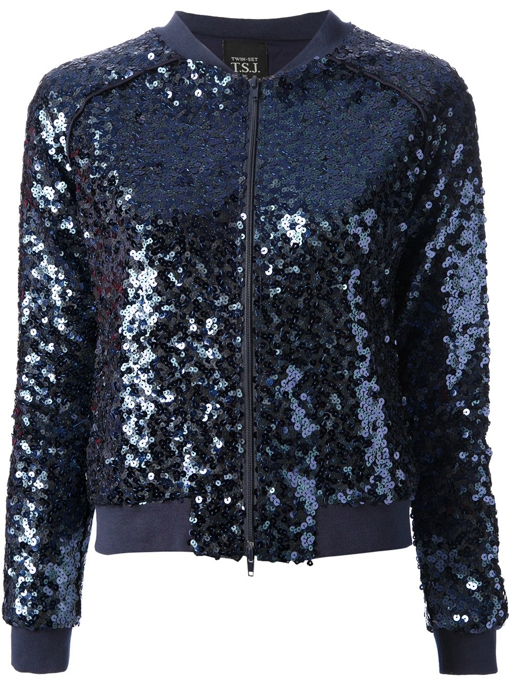 blue sequin jacket womens