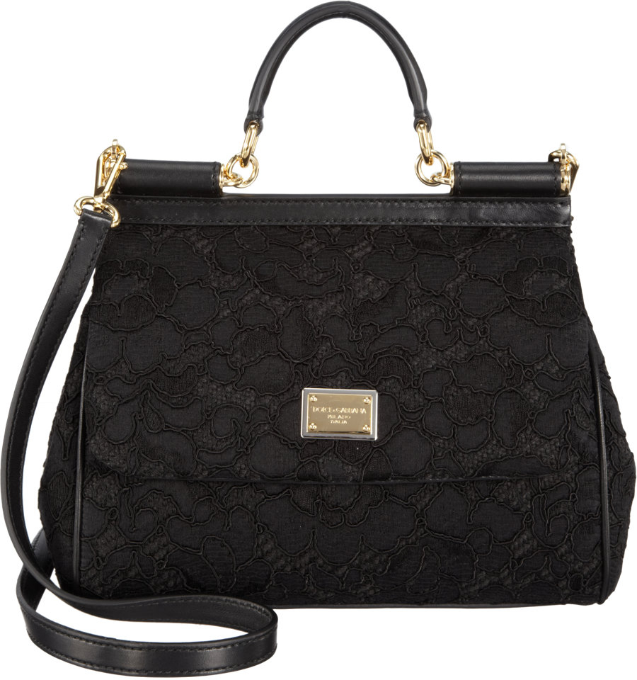 Dolce & Gabbana Lace Miss Sicily Bag in Black | Lyst
