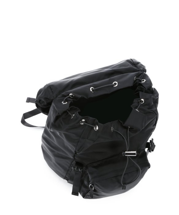 Prada Black Gaberdine Buckle Backpack in Black for Men | Lyst  