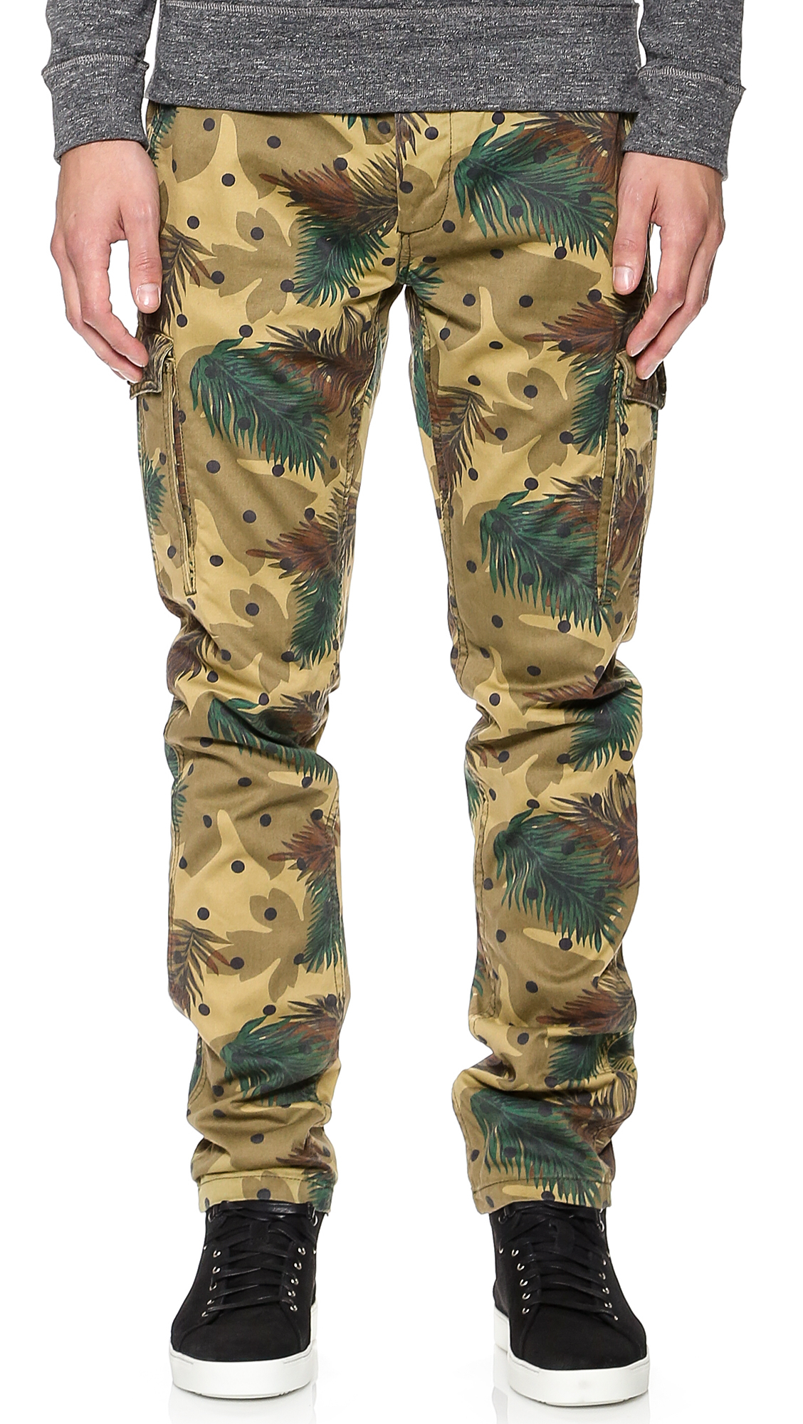 Lyst - Scotch & Soda Slim Cargo Pants in Green for Men