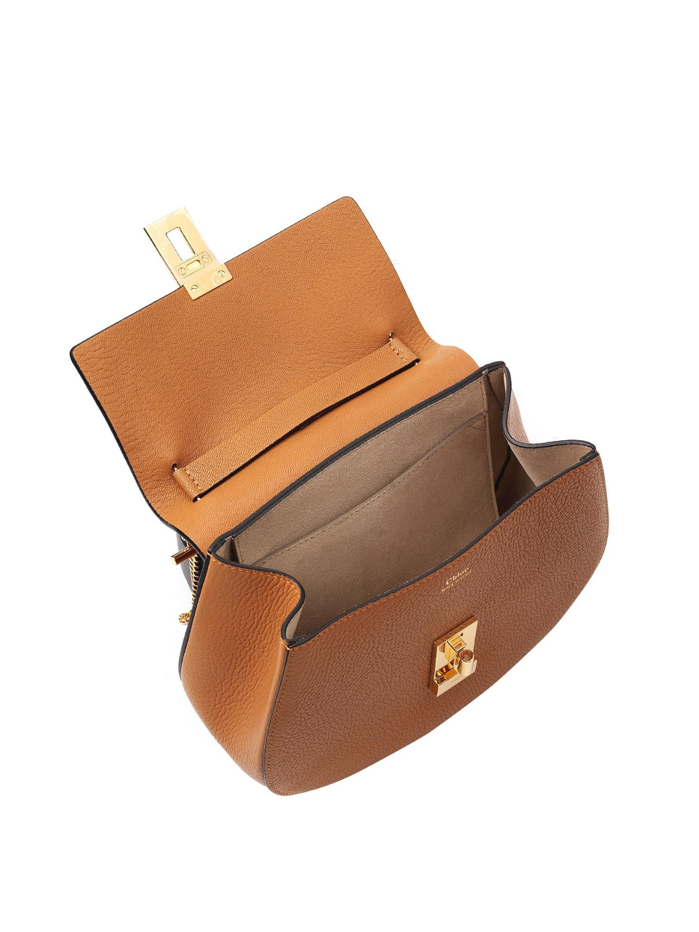 chloe leather handbags - Chlo Drew Small Leather Shoulder Bag in Brown (TAN) | Lyst
