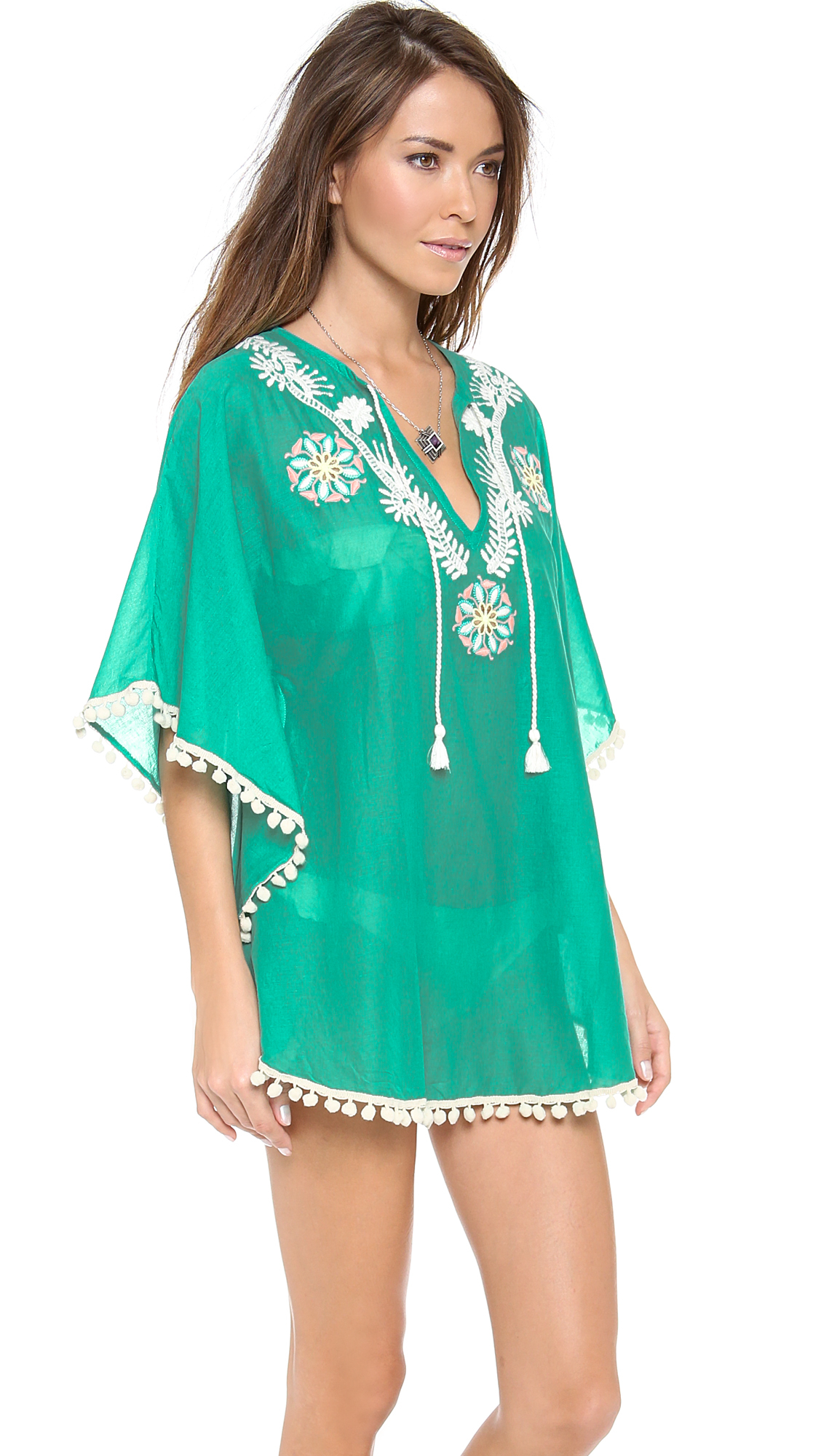Lyst - Ondademar Illusion Cover Up Dress in Green