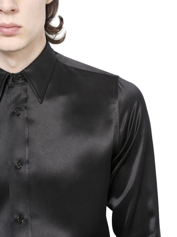 saint laurent silk shirt men's