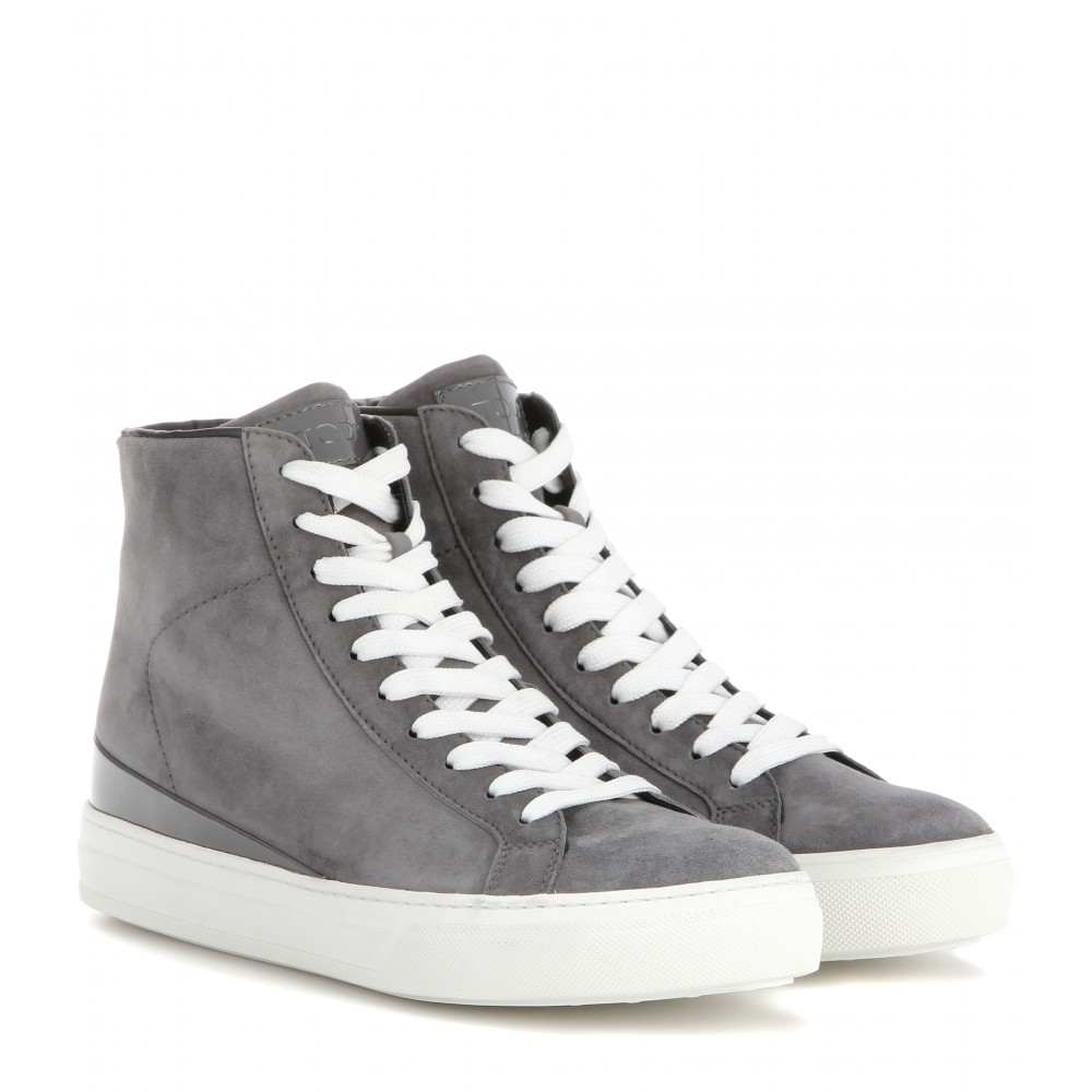 Lyst - Tod'S Suede High-top Sneakers in Gray