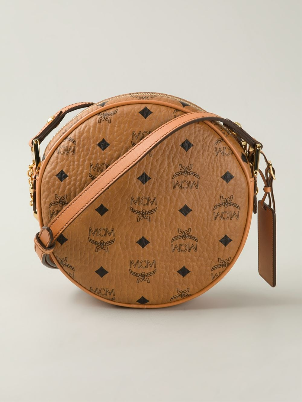 Lyst Mcm 'Heritage Tambourine' Cross Body Bag in Brown