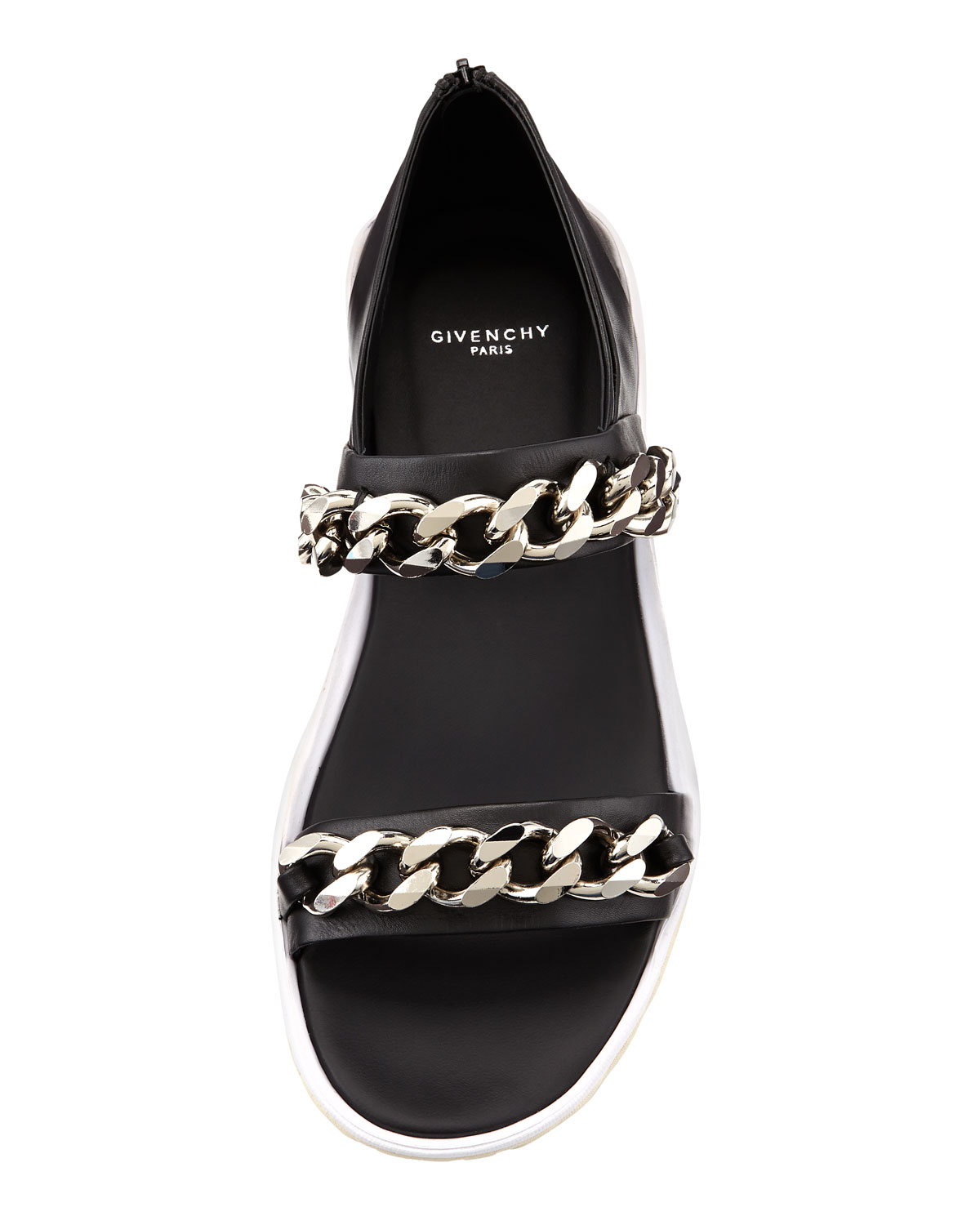 Lyst - Givenchy Palladio Mens Leather Chain-strap Sandal in Black for Men