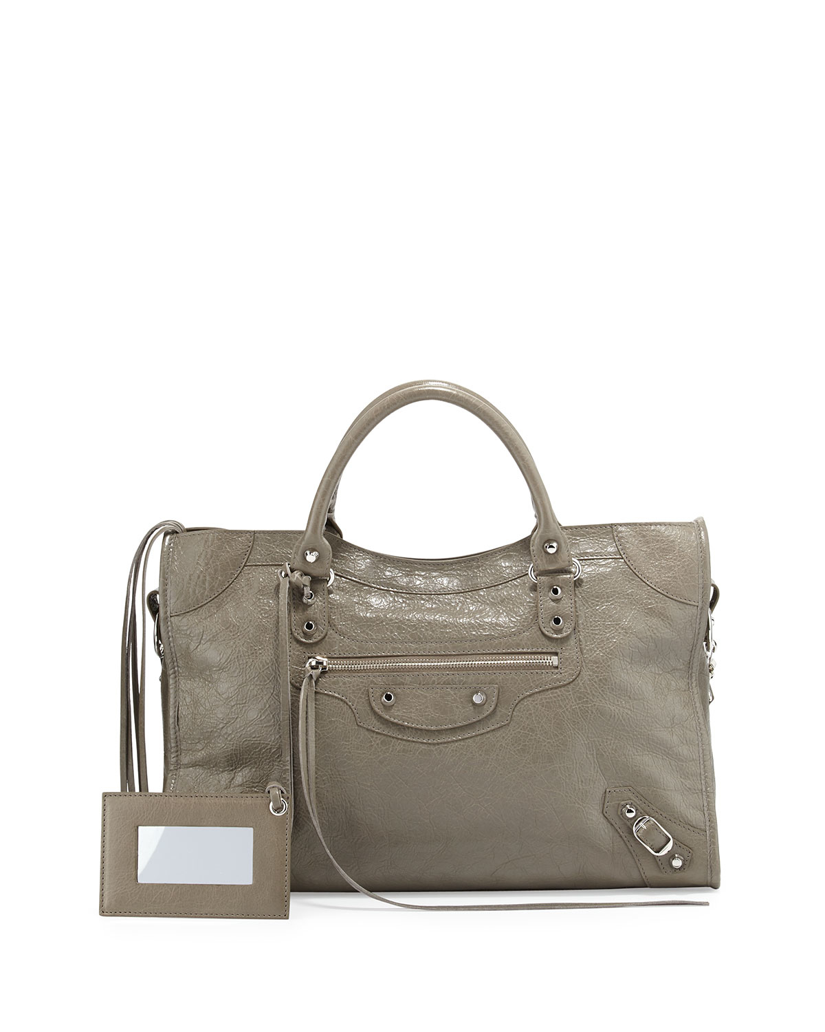 Balenciaga Classic City Lambskin Tote Bag in Gray | Lyst