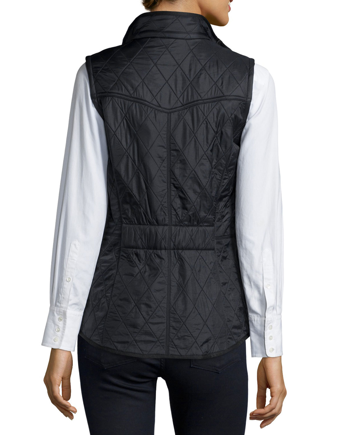 Lyst Barbour DiamondQuilted Sleeveless Vest in Black