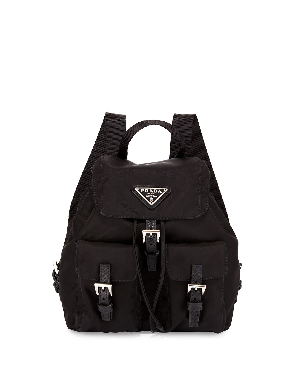 Prada Vela Nylon Crossbody Backpack in Black (NERO) | Lyst