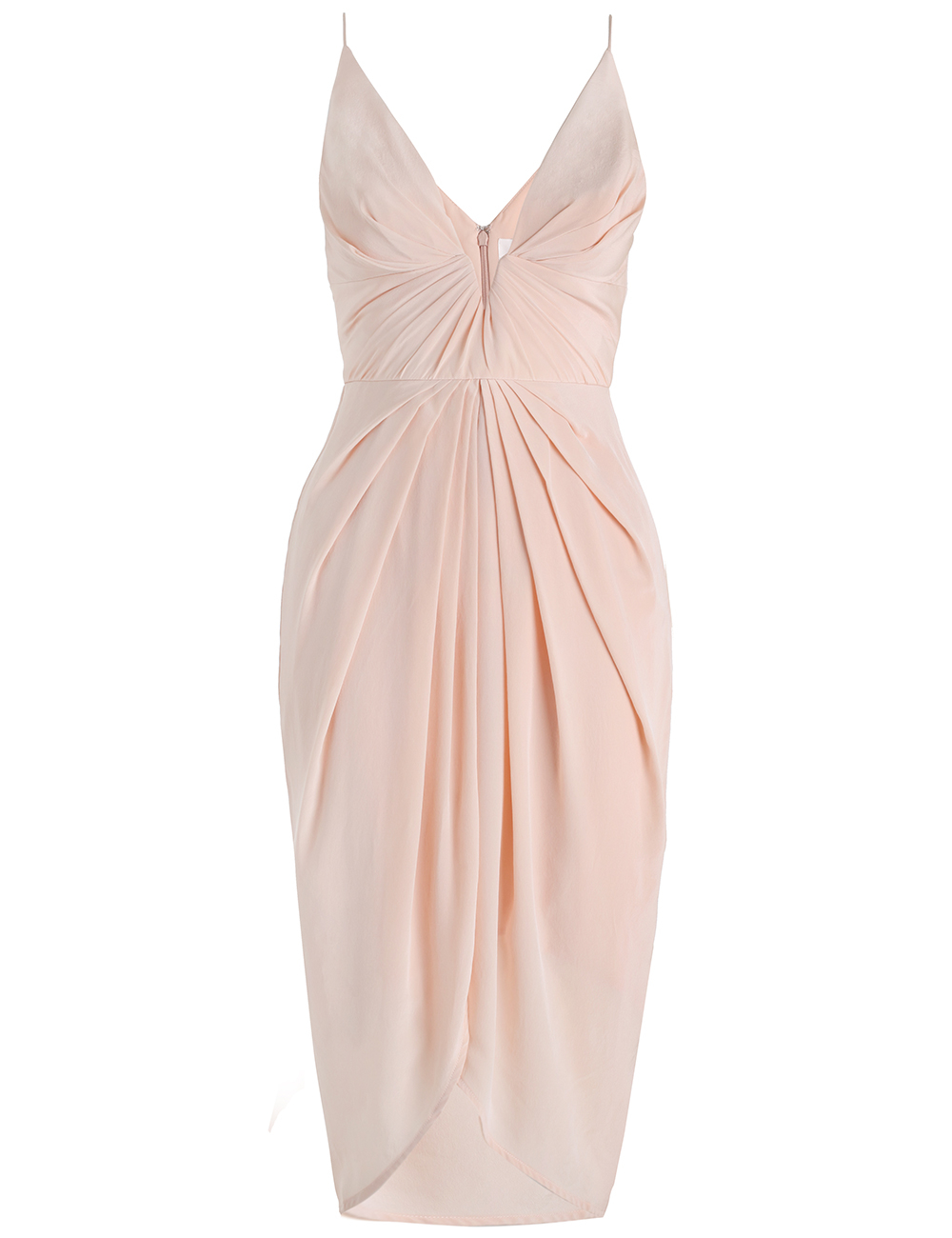 Lyst - Zimmermann Silk V Tuck Dress in Pink